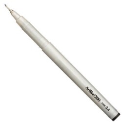 Artline 200 Chromatic 0.4 mm İnce Uçlu Yazı Ve Çizim Kalemi PARLAK SİYAH - 1