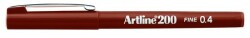 Artline 200 Fineliner 0.4mm İnce Uçlu Yazı ve Çizim Kalemi KAHVERENGİ - 1