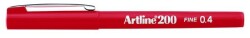 Artline 200 Fineliner 0.4mm İnce Uçlu Yazı ve Çizim Kalemi KIRMIZI - 1