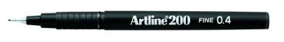 Artline 200 Fineliner 0.4mm İnce Uçlu Yazı ve Çizim Kalemi SİYAH - 1