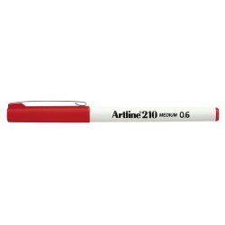 Artline 210N Keçe Uçlu Yazı Kalemi 0,6mm Kırmızı - 1