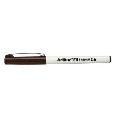 Artline 210N Keçe Uçlu Yazı Kalemi 0,6mm Koyu Kahverengi - 1