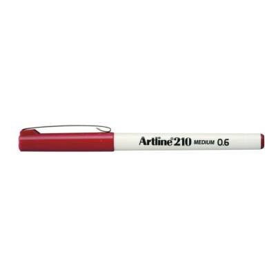Artline 210N Keçe Uçlu Yazı Kalemi 0,6mm Koyu Kırmızı - 1