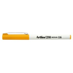 Artline 210N Keçe Uçlu Yazı Kalemi 0,6mm Sarı - 1