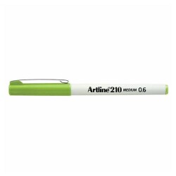 Artline 210N Keçe Uçlu Yazı Kalemi 0,6mm Sarımsı Yeşil - 1