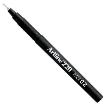 Artline 220 Superfine 0.2 mm İnce Uçlu Yazı Ve Çizim Kalemi SİYAH - 1