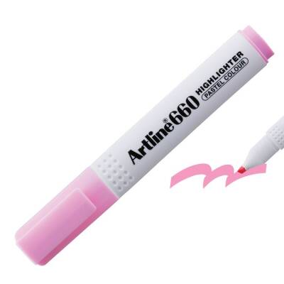 Artline 660 Fosforlu Kalem Pastel Pembe - 1
