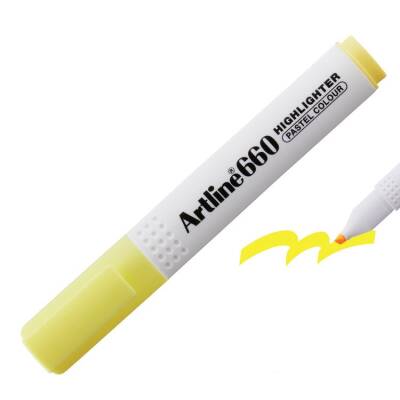 Artline 660 Fosforlu Kalem Pastel Sarı - 1
