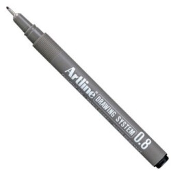 Artline Drawing System Teknik Çizim Kalemi 0.8 mm Siyah - 1
