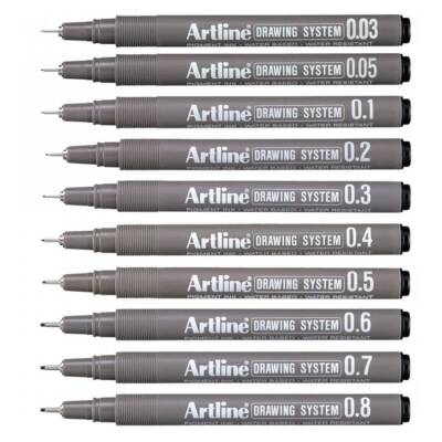 Artline Drawing System Teknik Çizim Kalemi 10'lu Set - 1