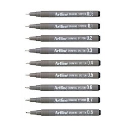 Artline Drawing System Teknik Çizim Kalemi 9'lu Set - 1