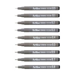 Artline Drawing System Teknik Çizim Kalemi 9'lu Set - 1