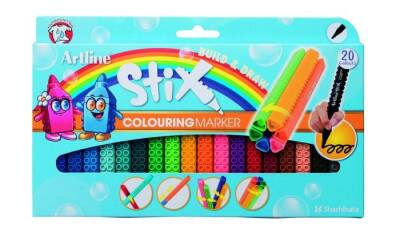 Artline Stix Colouring Marker 20 Renk Keçeli Kalem - 1
