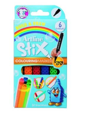 Artline Stix Colouring Marker 6 Renk Keçeli Kalem - 1
