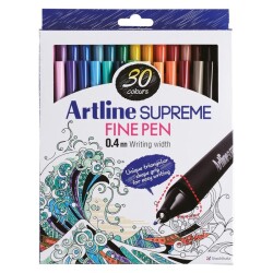 Artline Supreme Fine Pen 0.4 mm Keçe Uçlu Kalem 30 Renk Set - 1