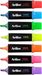 Artline Vivix Parlak Mürekkepli Fosforlu Kalem 7 Renk Set - 1