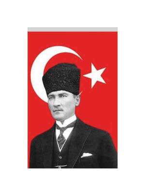 Atatürklü Türk Bayrağı 100x150 cm - 1
