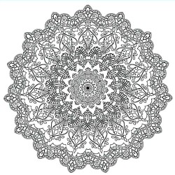 Baskılı Pres Tuval 30x30 cm Mandala - 1