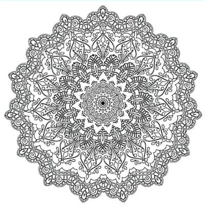 Baskılı Pres Tuval 30x30 cm Mandala - 1