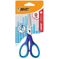 Bic Comfort Yumuşak Tutaçlı Makas 13 cm Mavi - 1