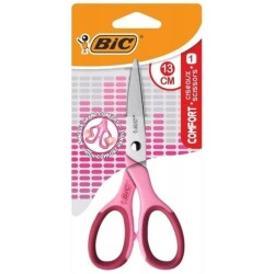 Bic Comfort Yumuşak Tutaçlı Makas 13 cm Pembe - 1