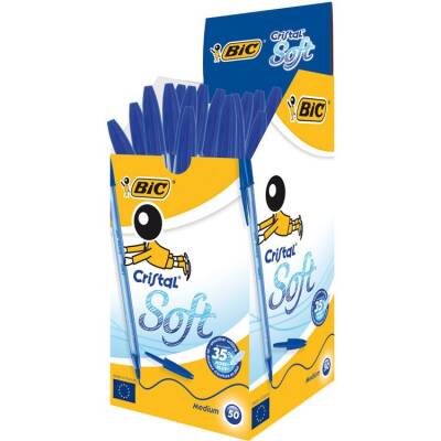 Bic Crystal Soft Tükenmez Kalem Mavi 50'li Kutu - 1