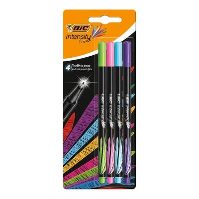 Bic Intensity Fine Liner İnce Uçlu Kalem 4'lü Blister Fun - 1