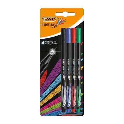 Bic Intensity Fine Liner İnce Uçlu Kalem 4'lü Blister Klasik - 1