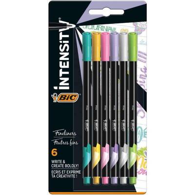 Bic Intensity Fine Liner İnce Uçlu Kalem 6'lı Blister Pastel - 1