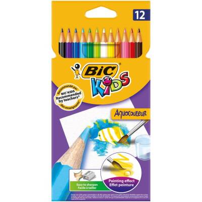 Bic Kids Aquacouleur Kuru-Sulu Boya Kalemi 12 Renk - 1