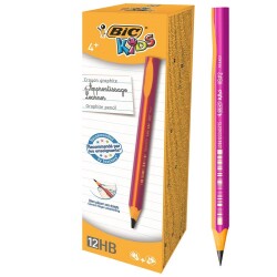 Bic Kids Evolution Üçgen Jumbo Kurşun Kalem Pembe 12'li Kutu - 1