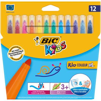 Bic Kids Kid Couleur XL Keçeli Boya Kalemi 12 Renk - 1