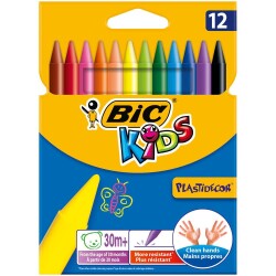 Bic Kids Plastidecor Silinebilir Mum Pastel Boya 12 Renk - 1