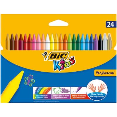 Bic Kids Plastidecor Silinebilir Mum Pastel Boya 24 Renk - 1