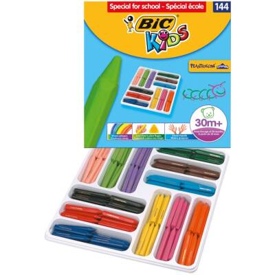 Bic Kids Plastidecor Triangle Elleri Kirletmeyen Üçgen Jumbo Mum Pastel Boya 144'lü Sınıf Paketi - 1