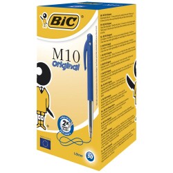 Bic M10 Basmalı Tükenmez Kalem Mavi 50'li Kutu - 1