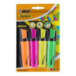 Bic Marking Highlighter Flat Fosforlu Kalem 4 Renk - 1