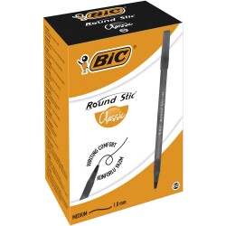 Bic Round Stic Tükenmez Kalem Siyah 60'lı Kutu - 1