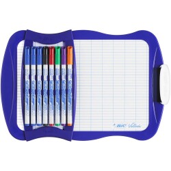 Bic Velleda 1721 Mini Beyaz Tahta + 8 Adet Kalem + Silgi - 1