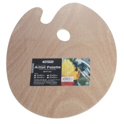 Bigpoint Ahşap Sanatsal Oval Palet 40cm - 1