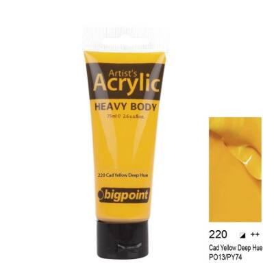 Bigpoint Akrilik Boya 75 ml Cad Yellow Deep Hue 220 - 1