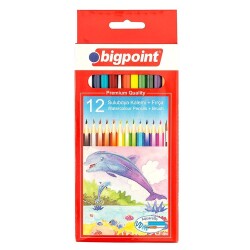 Bigpoint Aquarelle Boya Kalemi 12 Renk Fırçalı - 1
