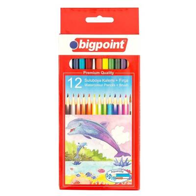 Bigpoint Aquarelle Boya Kalemi 12 Renk Fırçalı - 1