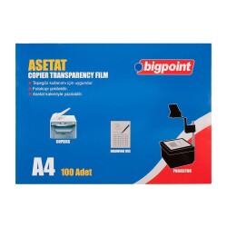 Bigpoint Fotokopi Asetatı A4 100 Mikron 100'lü Kutu - 1