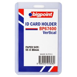 Bigpoint Kart Kabı Dikey Şeffaf 55x88mm - 1