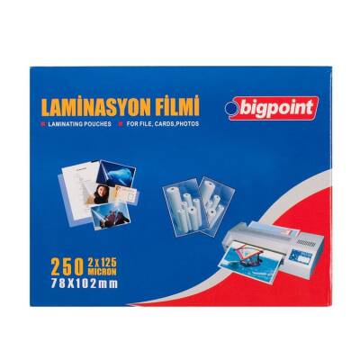 Bigpoint Laminasyon Filmi 78x102mm 125 Mikron 100'lü Kutu - 1