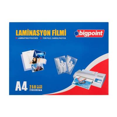Bigpoint Laminasyon Filmi A4 125 Mikron 100'lü Kutu - 1