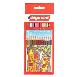 Bigpoint Metalik Kuru Boya Kalemi 12 Renk - 1