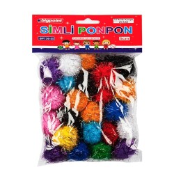 Bigpoint Ponpon Simli 5 cm 10 Renk / 25'li Poşet - Bigpoint