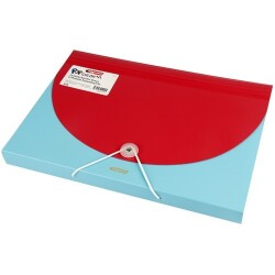 Bigpoint Pop Körüklü Dosya 13 Cepli A4 Kırmızı/Mavi - Bigpoint